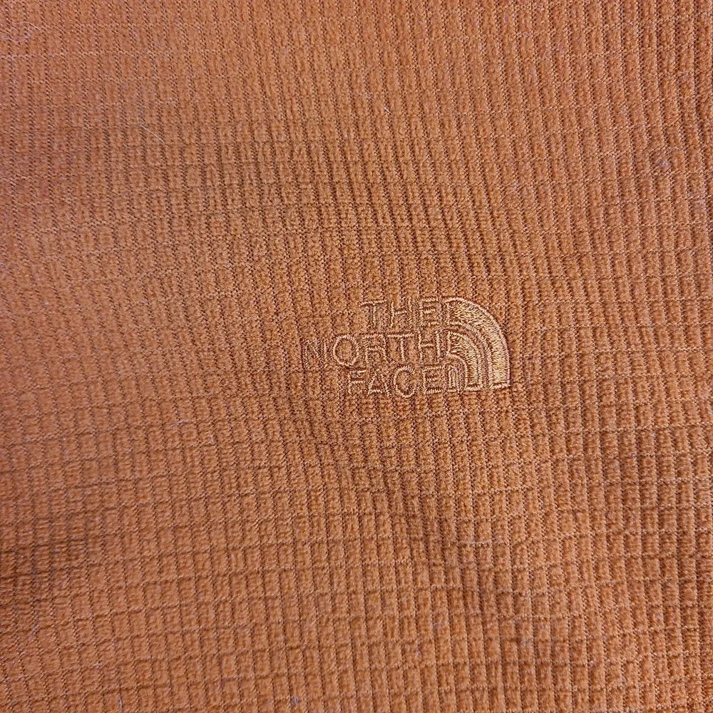 The North Face Sweater Mens XL Dark Orange Fleece‎ Knit Quarter Zip Sweatshirt *
